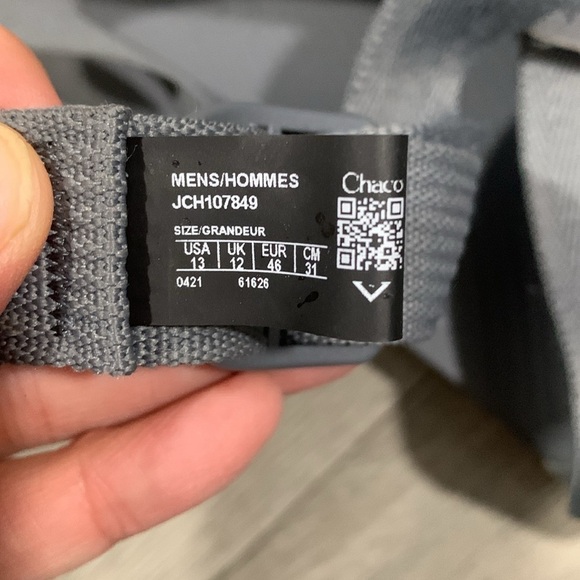 Chaco Mens Lowdown 2 Gray Adjustable Strap Sandals size 13 - Picture 6 of 8